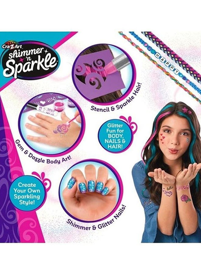 Shimmer N Sparkle - Ultimate Glitter Beauty Set 35.56 x 6.4 x 30.5cm - Image 1