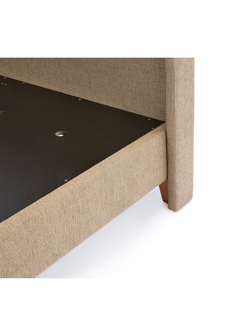 ebb & flow - Bed Frame Luxurious - Queen Size Bed - Elegant Stud Collection - Luxurious Home Brown 1660 x 2080 x 1100mm - Image 1