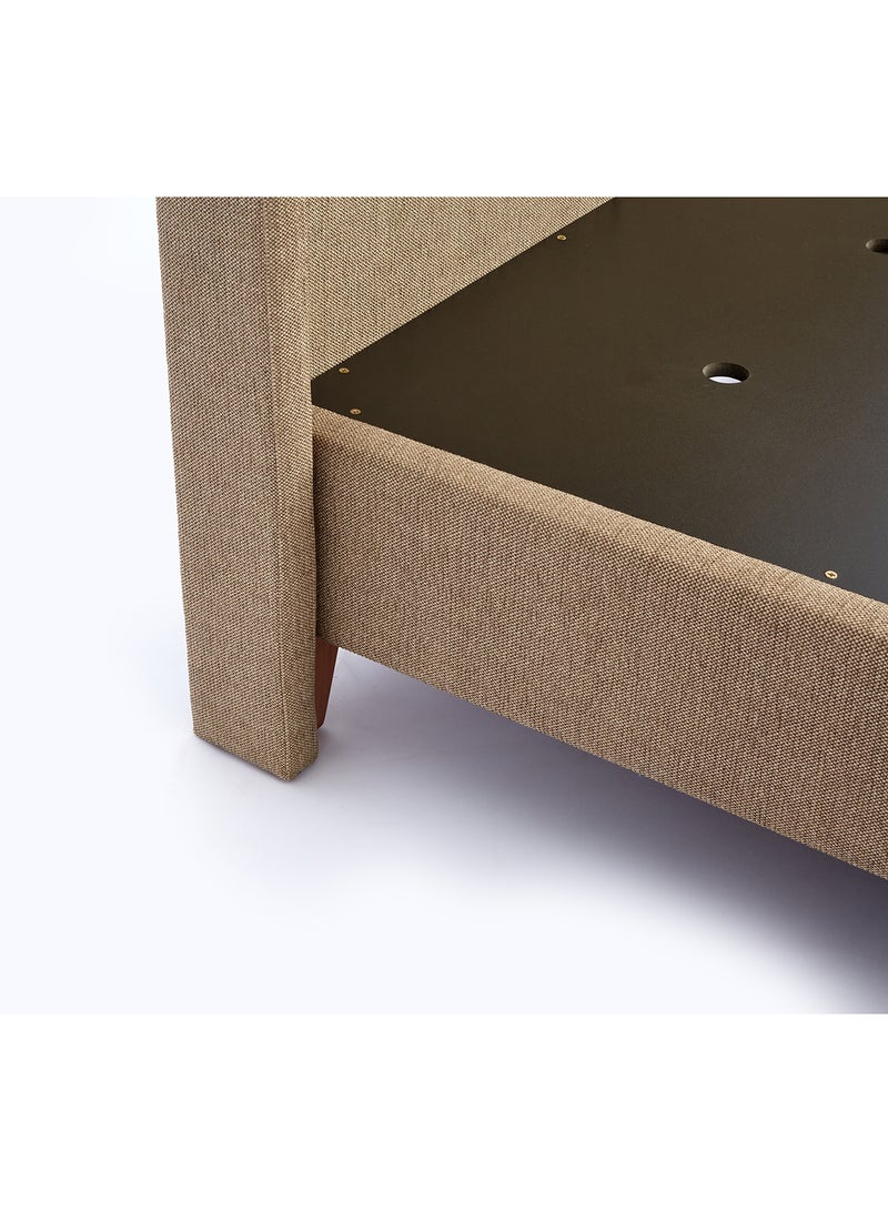 ebb & flow - Bed Frame Luxurious - Queen Size Bed - Elegant Stud Collection - Luxurious Home Brown 1660 x 2080 x 1100mm - Image 1