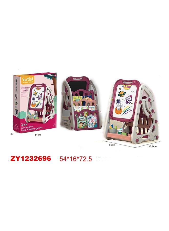 فانييه 35 Pieces Bookshelf Double-Sided Drawing Board Talented Painter 54x16x72.5cm 