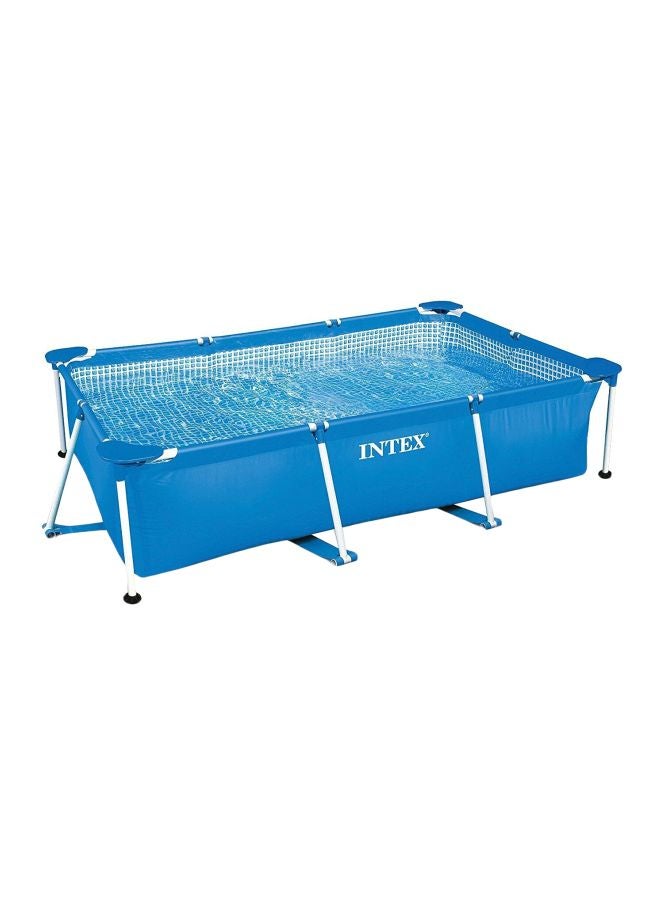 INTEX Superior Strength And Longer Durability Sturdy Rectangular Unisex Frame Swimming Pool Blue Model 28273 Summer Fun Water Play 450x220x84cm  - Image 1