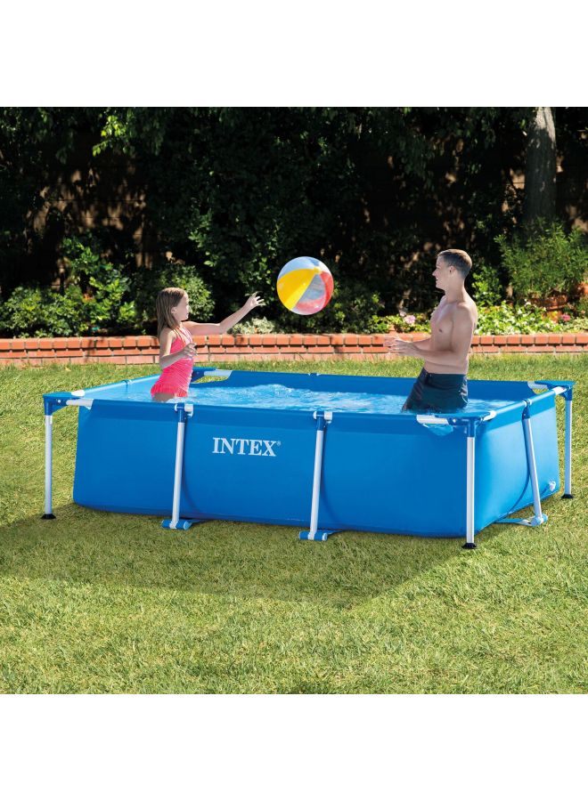 INTEX Superior Strength And Longer Durability Sturdy Rectangular Unisex Frame Swimming Pool Blue Model 28273 Summer Fun Water Play 450x220x84cm  - Image 4
