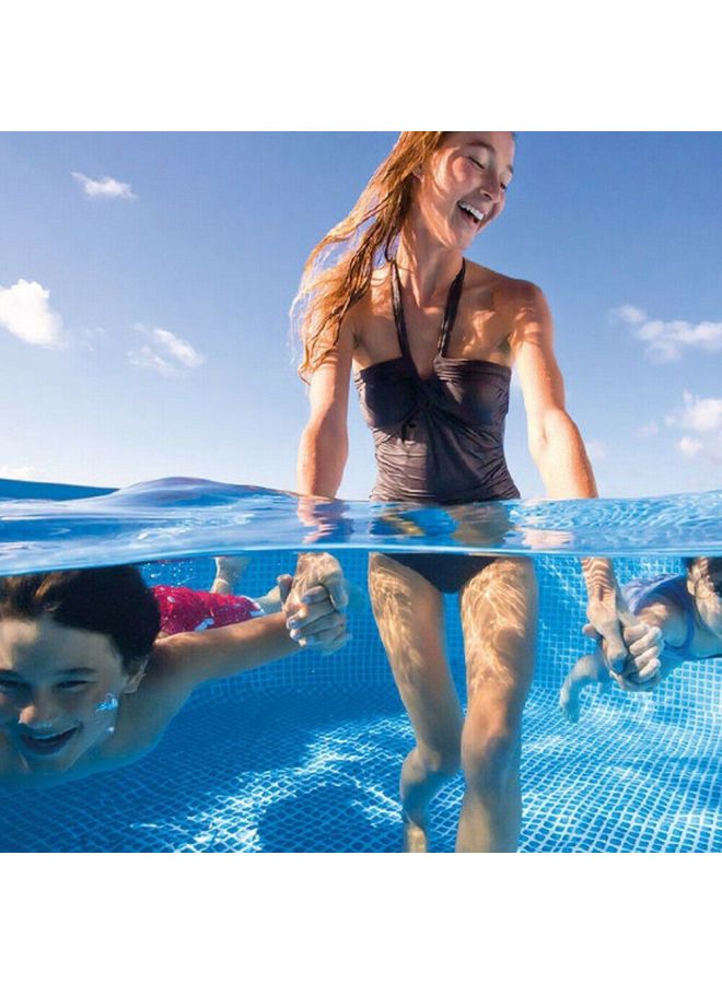 INTEX Superior Strength And Longer Durability Sturdy Rectangular Unisex Frame Swimming Pool Blue Model 28273 Summer Fun Water Play 450x220x84cm  - Image 5