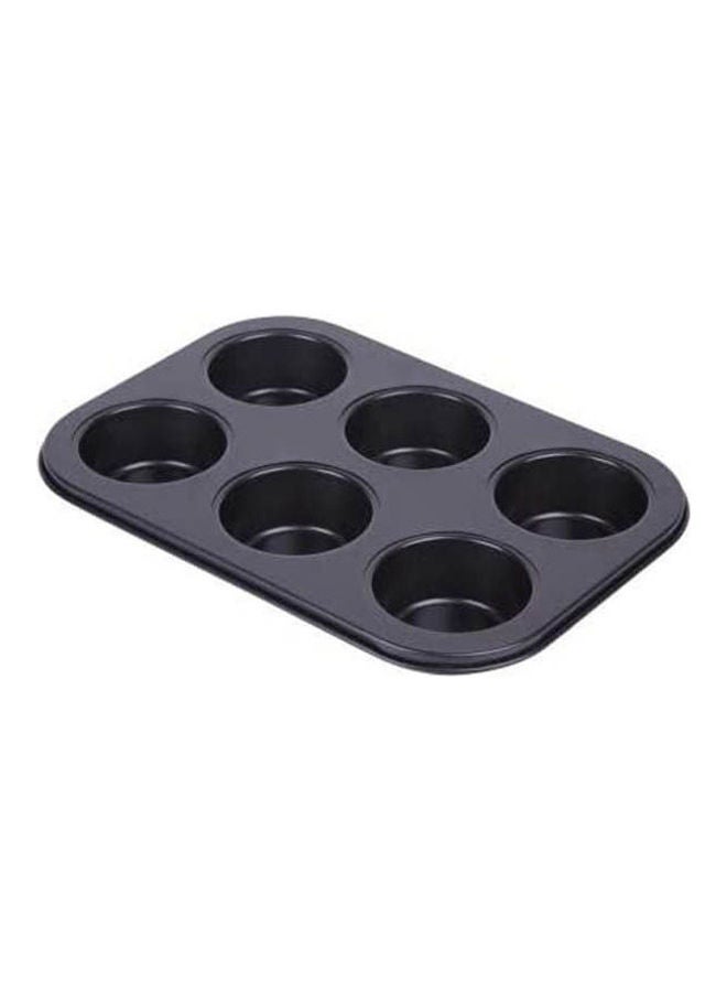6-Cup Muffin Pan Black 