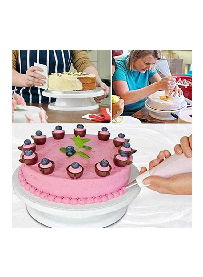 11 Inch Rotating Cake Turntable Cake Decorating Tool White 11inch  - Image 2