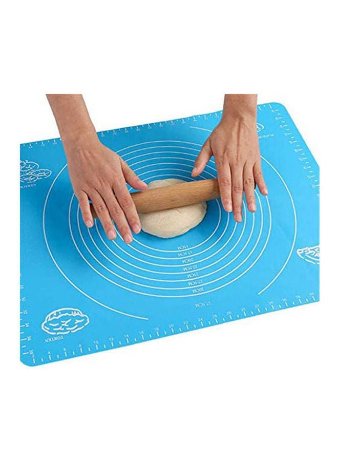Silicone Baking Mat Thickening Pad Baking Bakeware Liners Blue 50x40cm  - Image 2