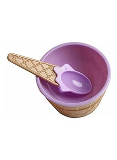 2 Bowls And 2 Tablespoons To Serve Ice Cream Multicolour