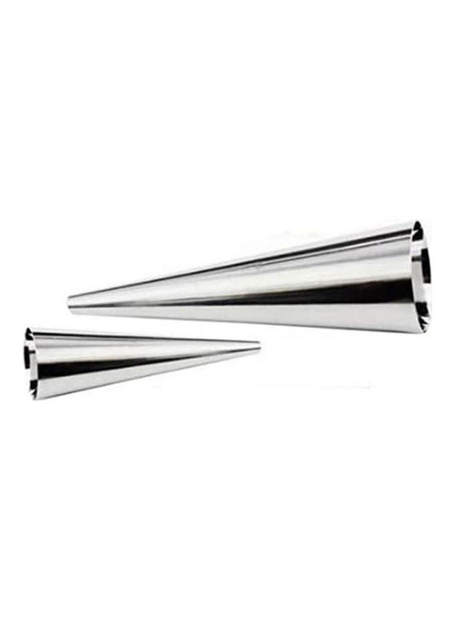 1 Pcs Danish Bread Cannoli Croissant Mold Tubes Decor Puff Cone Baking Tool Silver 1x1cm