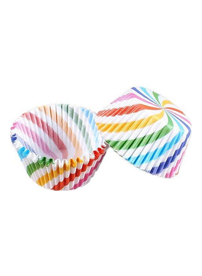100 Pcs/Pack Home Kitchen Bakeware Cake Tools Mini Paper Cupcake Case Wedding Wrapper Muffin Liners Baking Cups Multicolour - Image 1