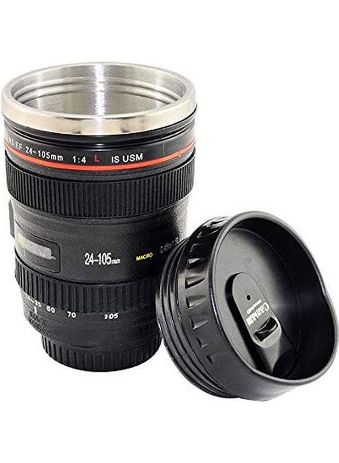 Camera Shape Auto Self Stirring Mug Tea Coffee Cup Novelty Work Office Garden Black