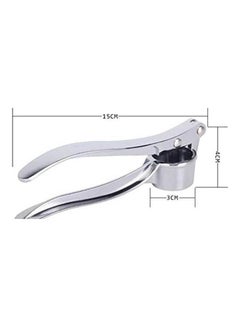 Generic 1Piece Presses Manual Garlic Mincer Chopping Garlic Curve Tools Silver 15x4x3cm 