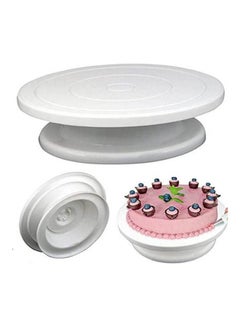 Generic Cake Turntable Rotating Anti-Skid Cake Decorating Cake Stand White 28cm  - Image 2