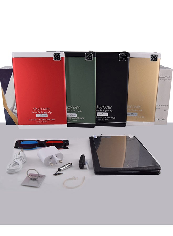 discover 8inch Smart Tablet T1 5G Android Tab with 64GB ROM 4GB RAM 8Core Dual-Sim Wifi (Gold) - Image 4