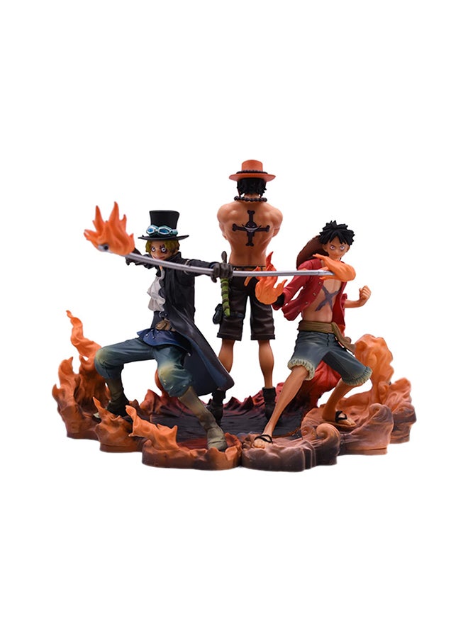 3-In-1 Brotherhood Luffy Ace Sabo Collectible Anime Action Figure Toy Set 14cm  - Image 1