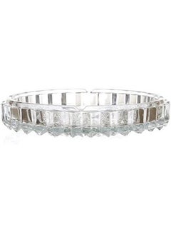 Generic Round Zigzag Glass Ashtray Clear 