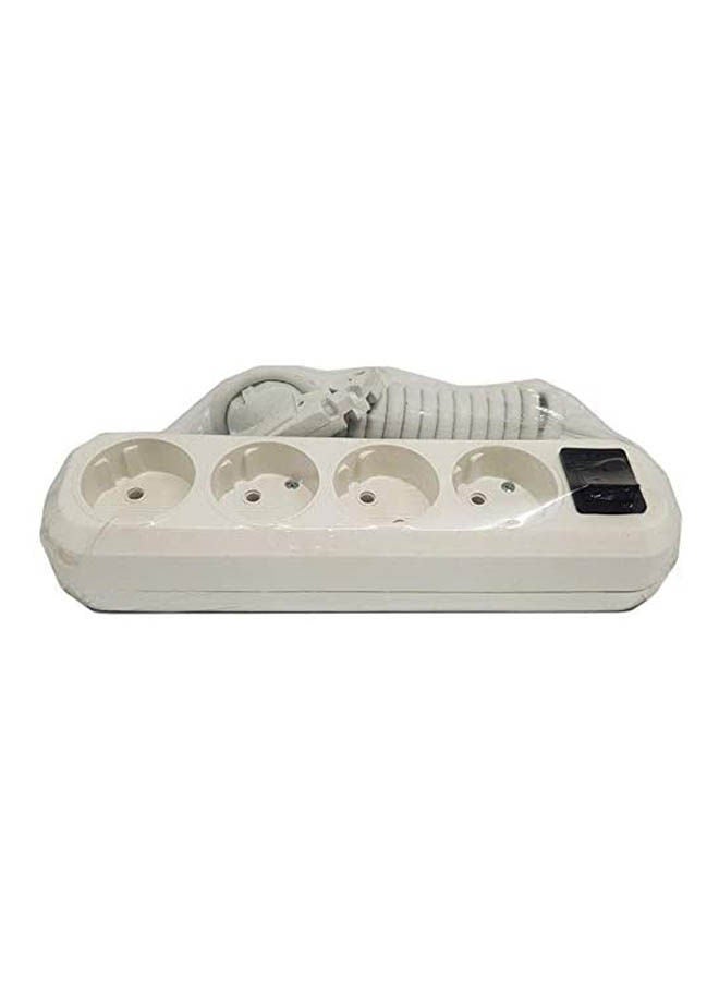 Generic Power Plug With 4 Outlets Turkish White 