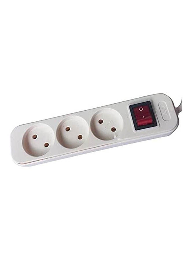 Generic Power Strip 3 Plugs Cable White 5meter  - Image 2