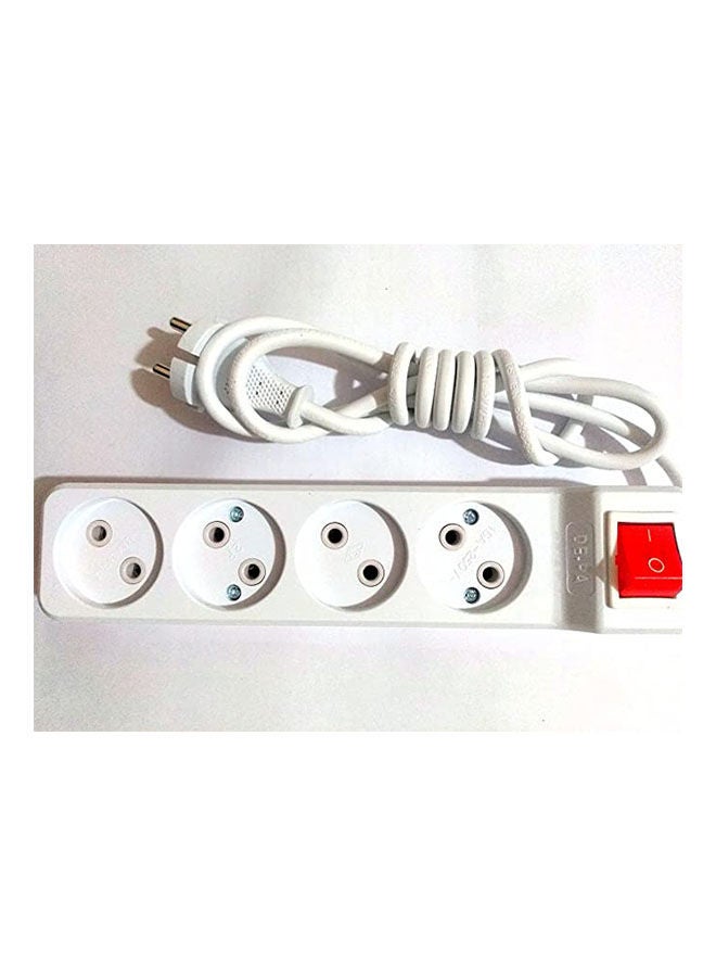 Generic 4 Outlet Power Strip White 