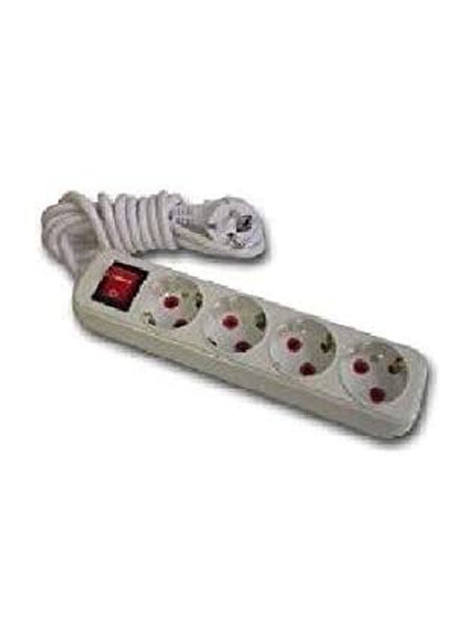 4 Outlet Power Strip White - Image 2