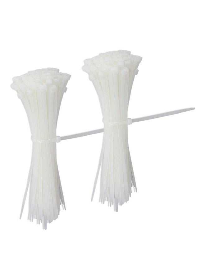 Cable Zip Ties Nylon Self Locking Wire Tie 4 Inch 200 Pieces White  - Image 1