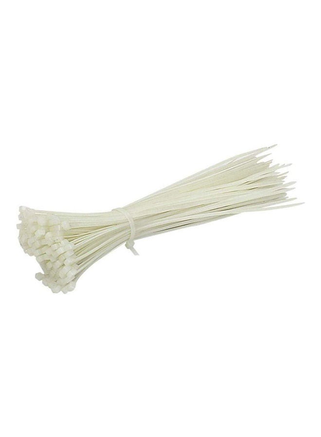 100 Nylon Cable Ties 200Mm White 