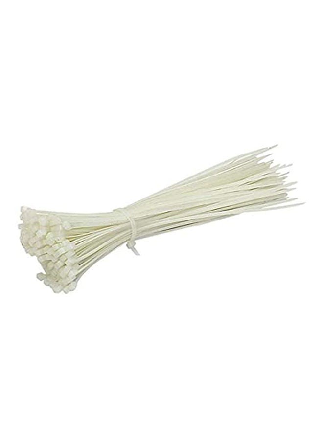 Self Locking Straps 100 Piece White 
