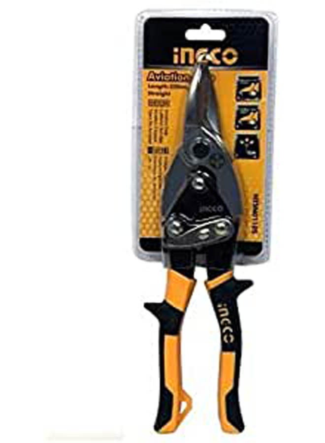 INGCO Straight Pattern Snip With Isolated Hand Yellow 10inch - Image 1