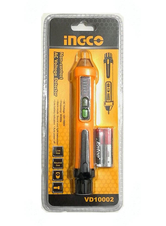 INGCO Vd10002 Non-Contact Ac Voltage Detector Orange  - Image 1