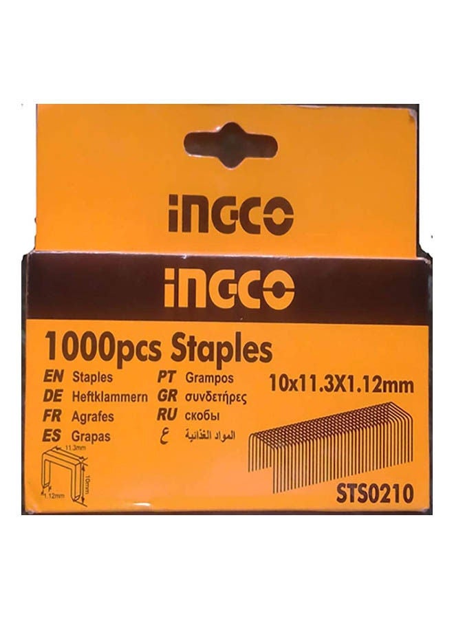 INGCO Sts0210 Stapler Pins, 1000 Pieces Silver - Image 2