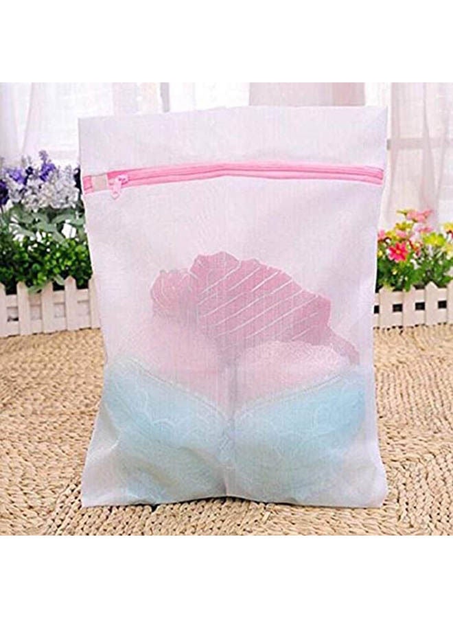 Thickened coarse mesh clothing wash bag large White 50x60cm - Image 2