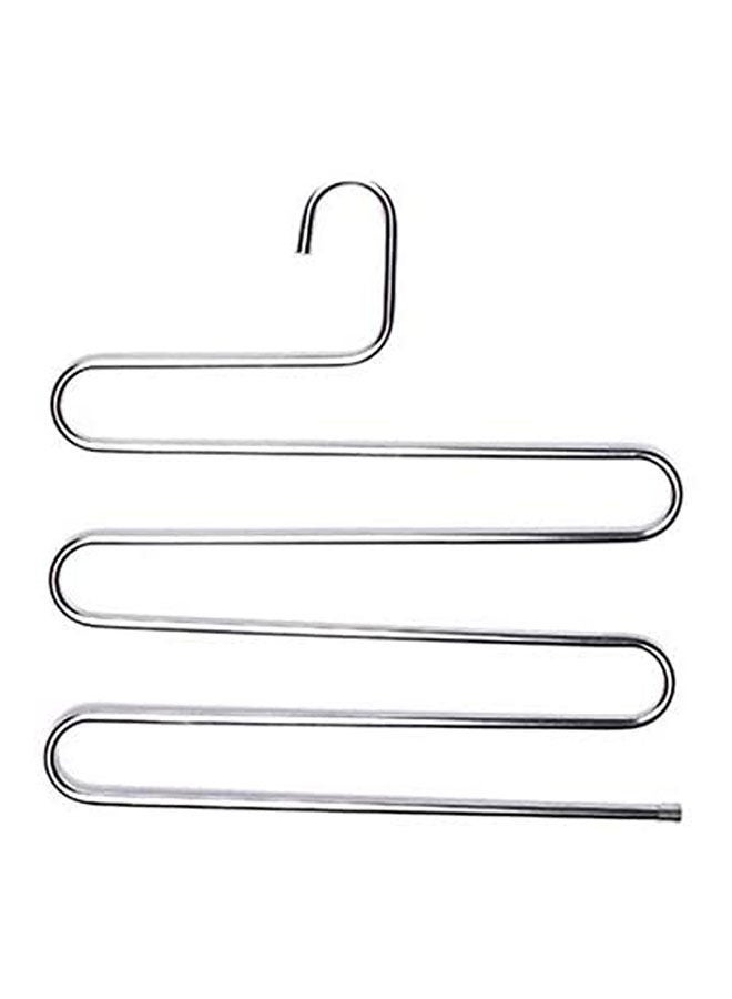 Hot Sell Magic Stainless Steel Trousers Hanger Multifunction Pants Closet Belt Holder Rack S-Type 5 Layers Saving Space Storage Silver  - Image 1