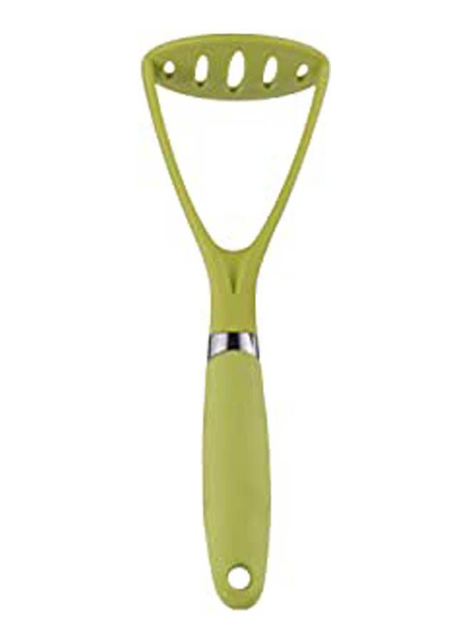 Plastic Food Masher With Silicone Handle Green