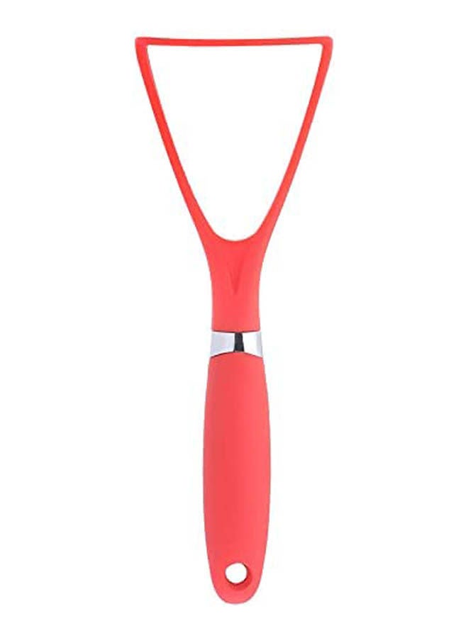Plastic Food Masher With Silicone Handle Red - Image 2
