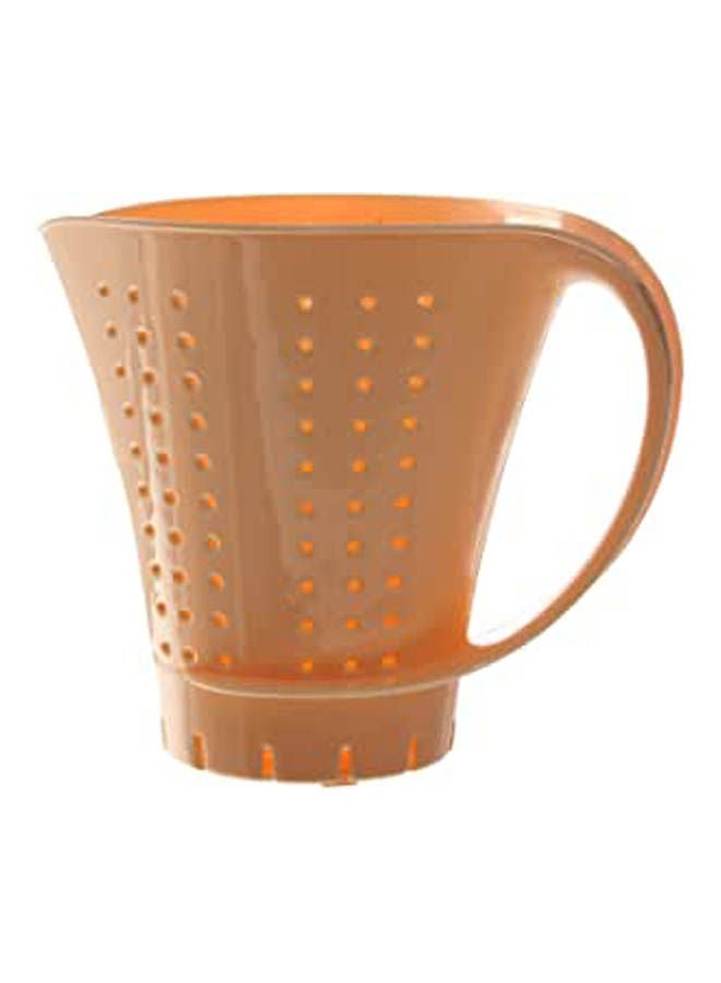 Cup Shape Plastic Rice Strainer Beige 