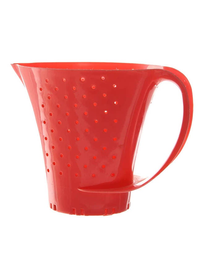 Plastic Rice Strainer Cup Shape Watermelon Red 