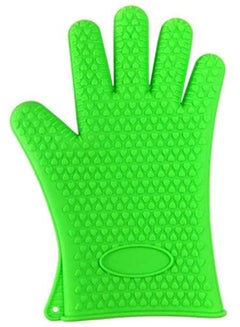 ماركة غير محددة Kitchen Gloves Heat Resistant- Water Proof-Durable Green 