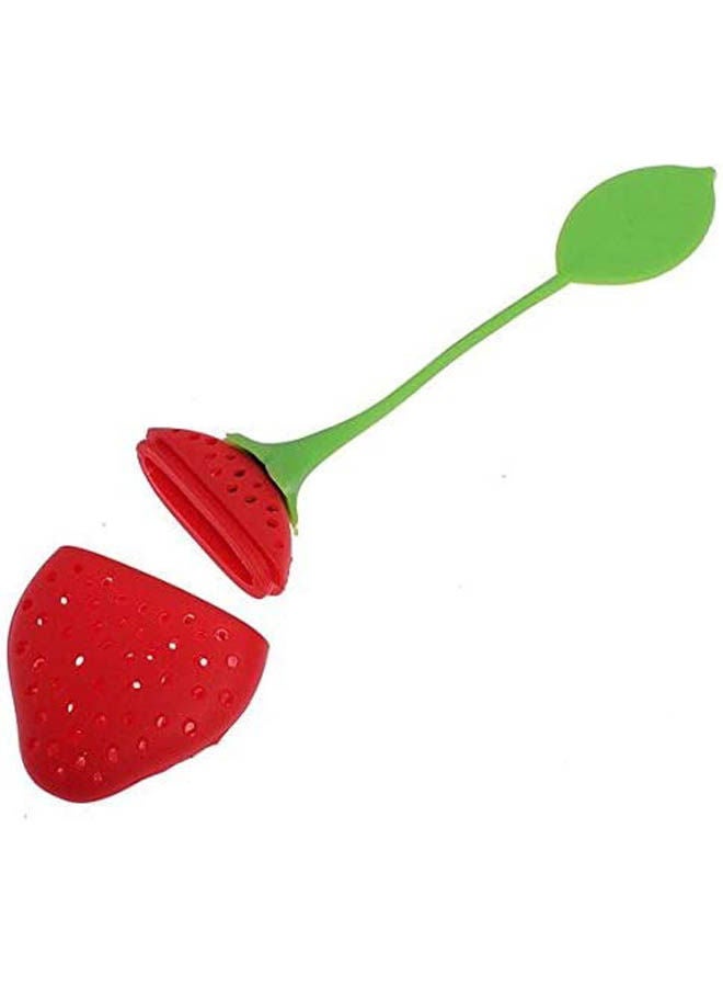 ماركة غير محددة Silicon Tea Strainer In Strawberry Red 