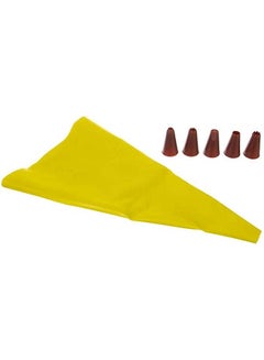 Generic Reusable Cream Pastry Bag With 5 Pieces Yellow 