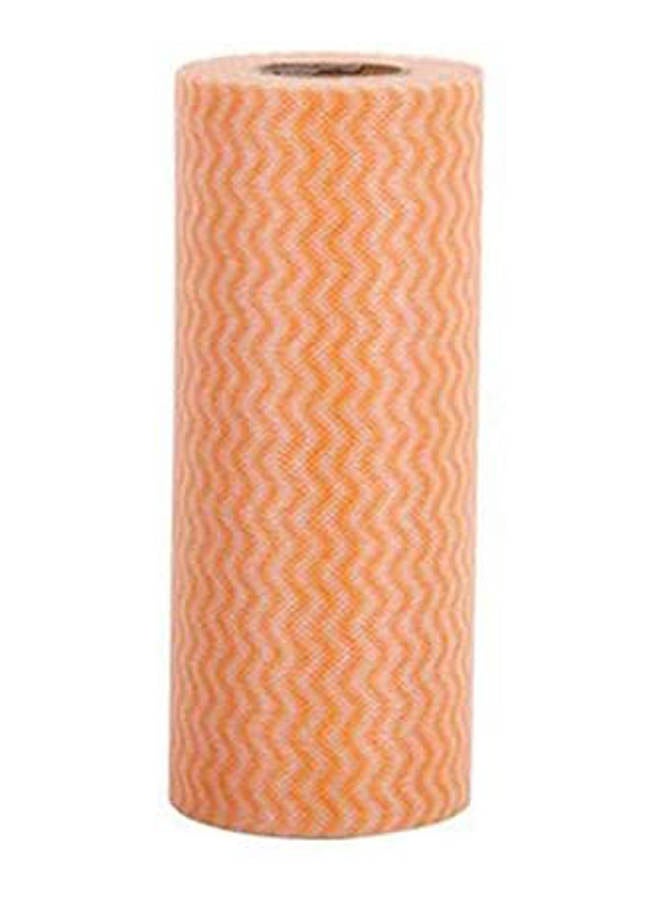 Mixed Solid Pattern Bath Towels Orange