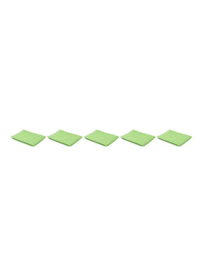 Multi Purpose Cleaning Towel 5 Pieces Green 30x30cm - Image 1