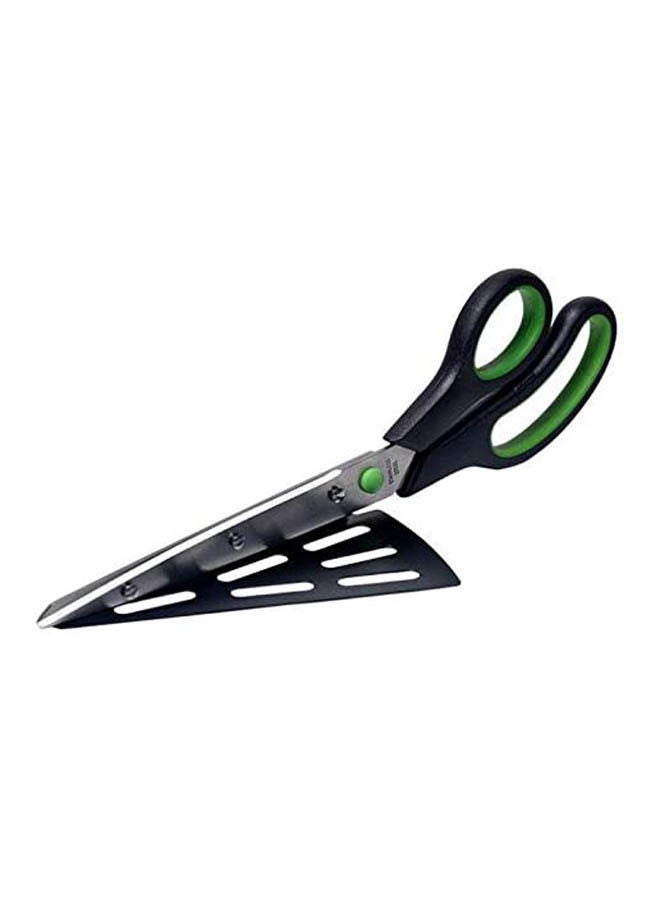 Mutifunctional Pizza Scissors Knife Stainless Steel Black 
