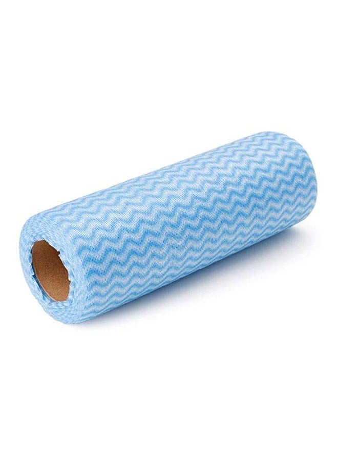 Non Woven Reusable Super Absorbent Cleaning Wipes Kitchen Towel Roll For Kitchen Household Blue 25.5x29cm