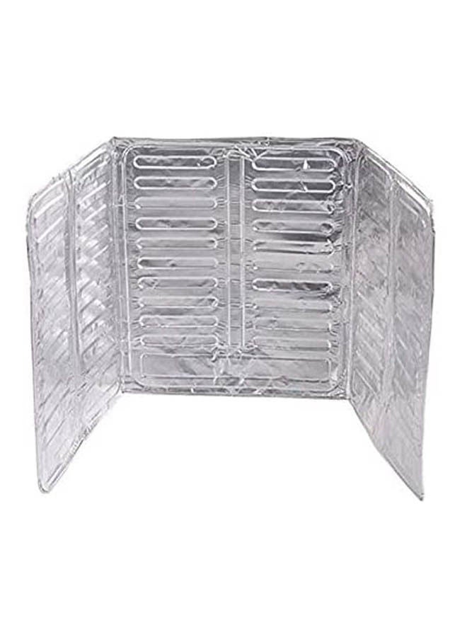 Oil Splash Guard Aluminum Foil Gas Stove Shield Oil Splatter Screen Kitchen Tool Silver
