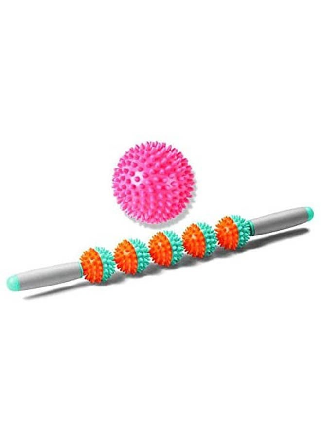 Generic - Qwer Grip 5 Stab Ball Massage Stick- Relieve Muscle Pain-Massage Roller Stick - Image 1