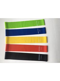 ماركة غير محددة Resistance Bands Exercise Bands For Woman Yoga Resistance Loop Bands For Legs And Butt Workout Bands For Home Fitness 5 Set With Bag  - Image 2