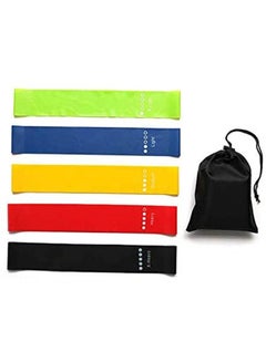 ماركة غير محددة Resistance Bands Exercise Bands For Woman Yoga Resistance Loop Bands For Legs And Butt Workout Bands For Home Fitness 5 Set With Bag  - Image 1