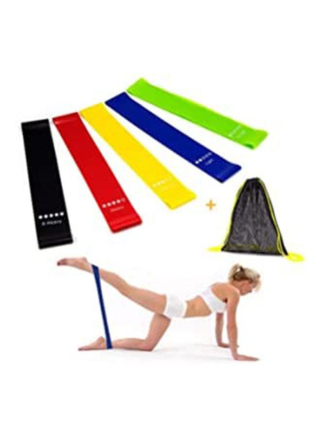 ماركة غير محددة Resistance Bands Exercise Bands For Woman Yoga Resistance Loop Bands For Legs And Butt Workout Bands For Home Gym Fitness 5 Set With Bag  - Image 1