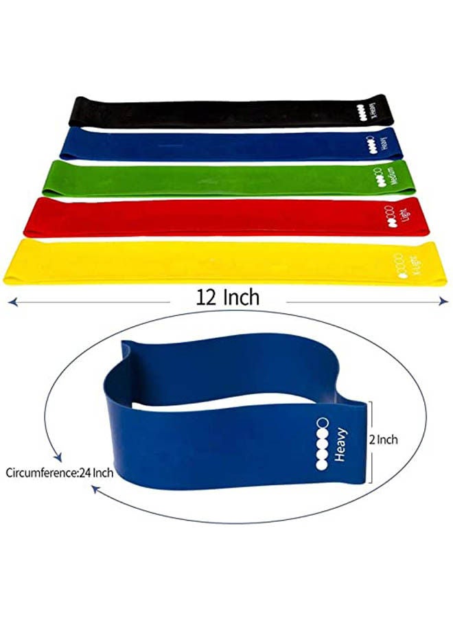 ماركة غير محددة Resistance Bands Exercise Bands For Woman Yoga Resistance Loop Bands For Legs And Butt Workout Bands For Home Gym Fitness 5 Set With Bag  - Image 2