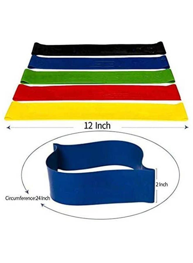 ماركة غير محددة Resistance Loop Exercise Bands Set Of 5 Premium-Quality  - Image 2