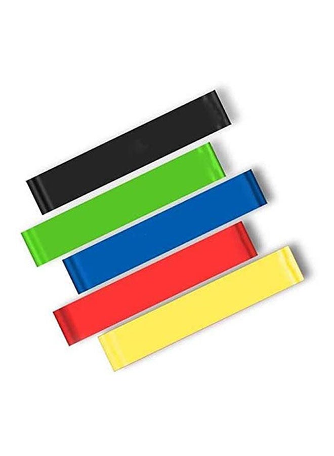 Generic Body Building Yoga Stretch Bands Fitness Resistance Belt Fitness Rubber Band Elastic Exercise Straps Indoor Sport Gym Pull Up For Fit Body Building Exercise 5Pcs  - Image 1
